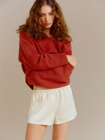 gracie satin pajama short