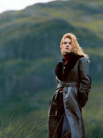 veda aria leather trench