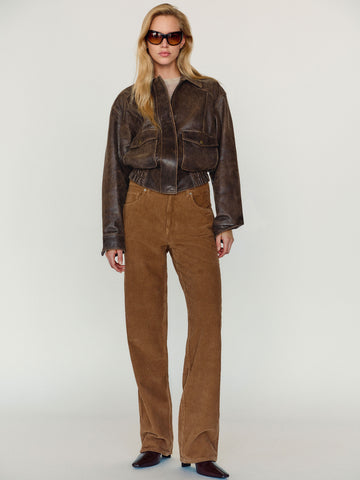 veda daphne leather bomber