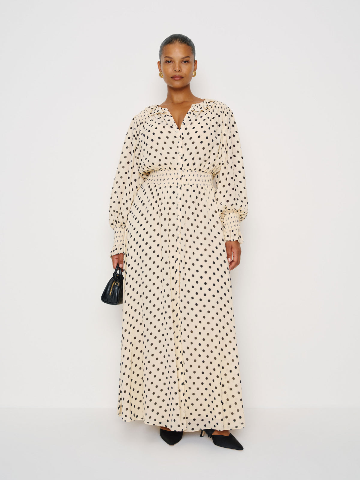 brown sugar ruffle dress es