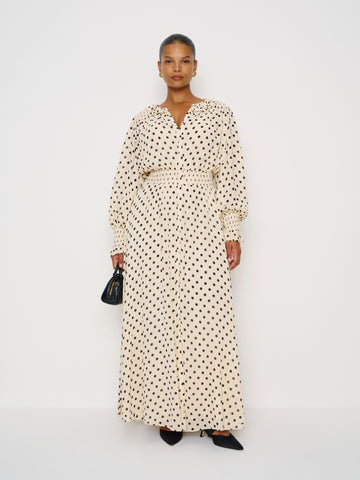 brown sugar ruffle dress es