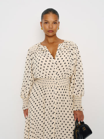 brown sugar ruffle dress es