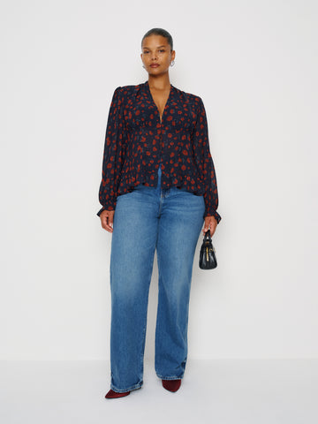 maple cream blouse es