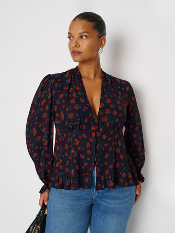 maple cream blouse es