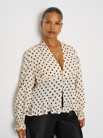 maple cream blouse es