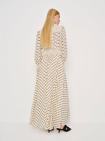 petites brown sugar ruffle dress