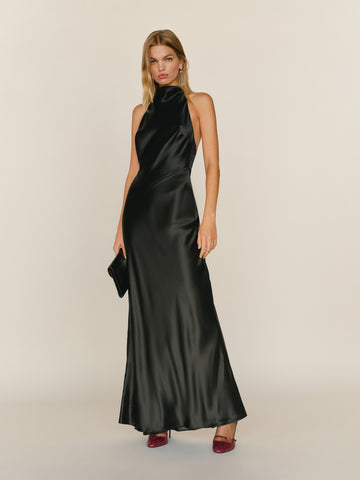 petites bianca silk dress