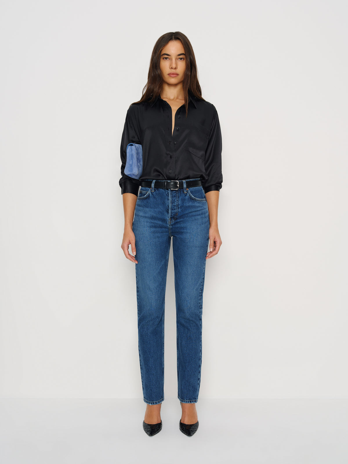 eli oversized silk shirt