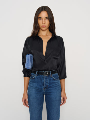 eli oversized silk shirt