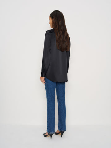 eli oversized silk shirt