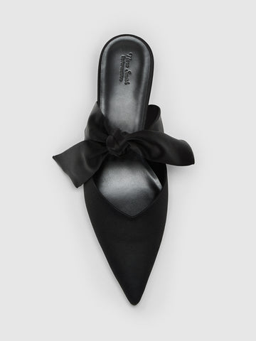 milk glass heeled mule