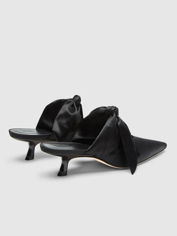 milk glass heeled mule