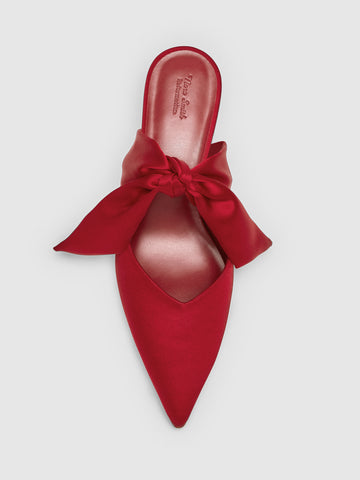 milk glass heeled mule