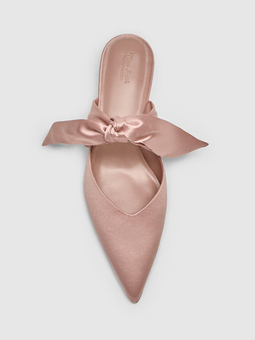 milk glass heeled mule