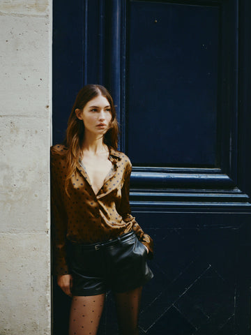 raya fitted silk shirt